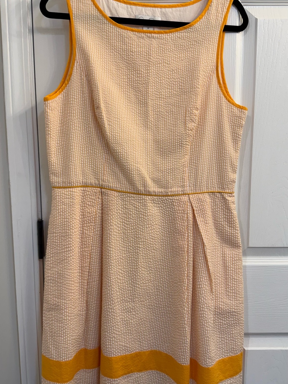 Jessica Simpson Dress with Yellow Trim Size 14